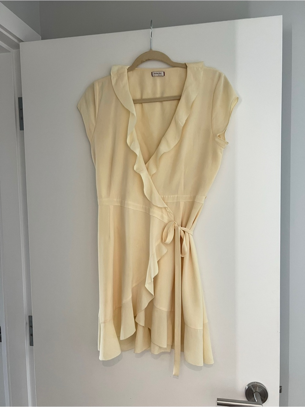 Sunday Best Pale Yellow Ruffle Wrap Tunic